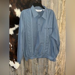 Classics By Palmland size XLarge vintage deep blue cable knit detail pullover